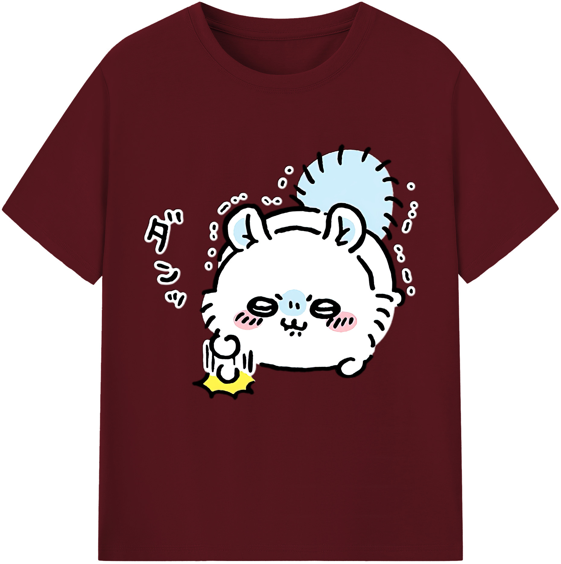 （画像用） ちいかわ モモンガ Chii-kawa Momonga 綿100％半袖Tシャツ（フロントプリント）
